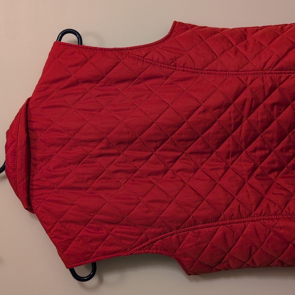 GH Bass Orange And Navy Quilted Vest - Picture 5 of 8